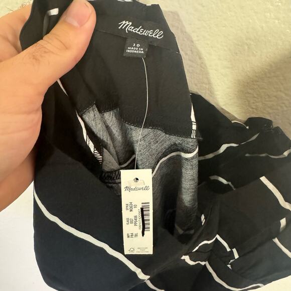 Madewell The Layton Midi Slip Squiggle Print Stretchy Dress US Women's 10 New - Picture 6 of 7